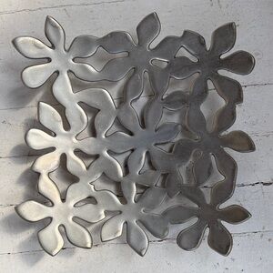 Metal Floral decorative bowl